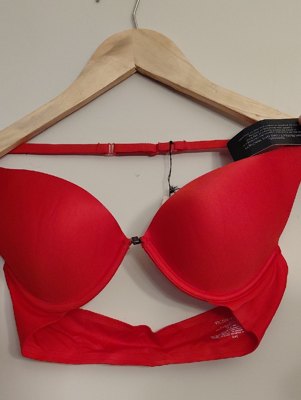 Victoria's Secret Bright Red Molded Push-Up Bra